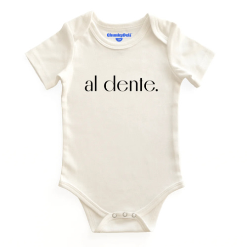 Al Dente Baby Bodysuit | 100% Cotton and Machine Washable – Chunky Deli