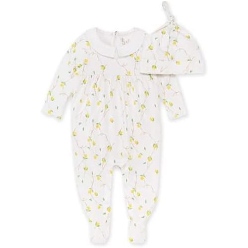 Burt's Bees Baby baby-girls Jumpsuit, 100% Organic Cotton One-piece Outfit Coverall With Hat