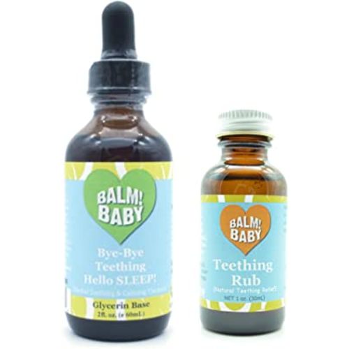 Teething Rescue Kit – 100% Natural Teething Tincture & Topical Teething Oil Rub | Made in USA (Sweet Glycerin)