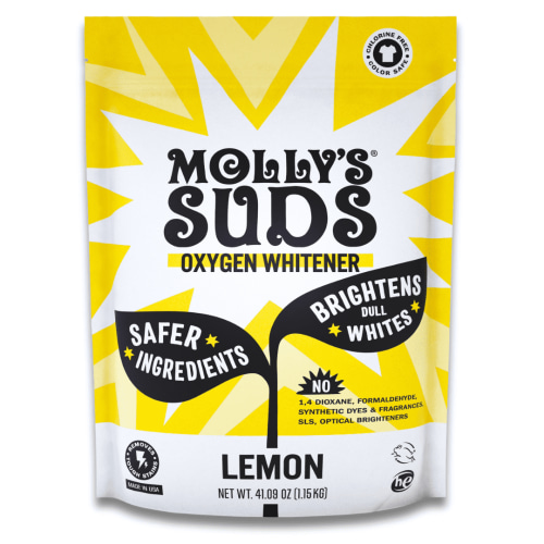 Molly's Suds Oxygen Whitener, Color Safe Bleach Alternative, Lemon Scent, 41.09 oz