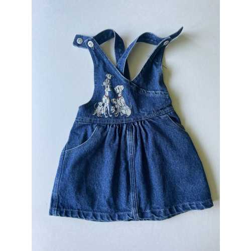 Vintage Disney Denim 101 Dalmatians Girls Dress Youth Size 4t Rare GUC