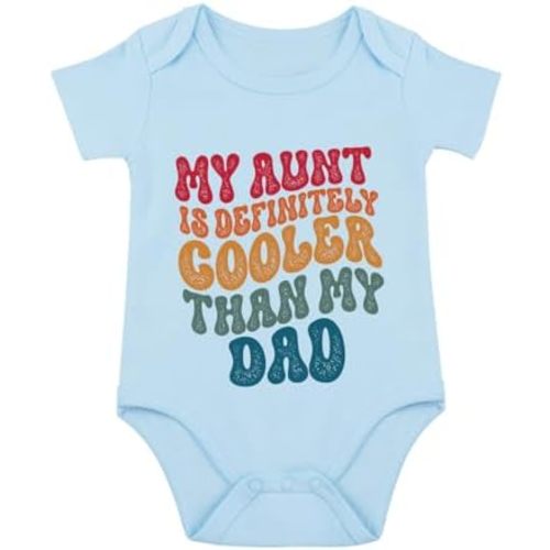 listery Aunt Cool Than Dad Baby Boy Clothes infant Unisex Funny Baby Girl Baby Bodysuit 0-12 months