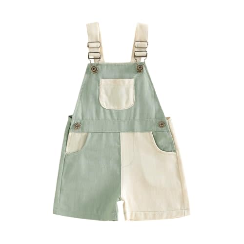 Fernvia Toddler Kids Baby Girl Boy Contrast Color Overalls Shorts Clothes 2T 3T 4T Adjustble Shoulder Strap Jumpsuit Workwear