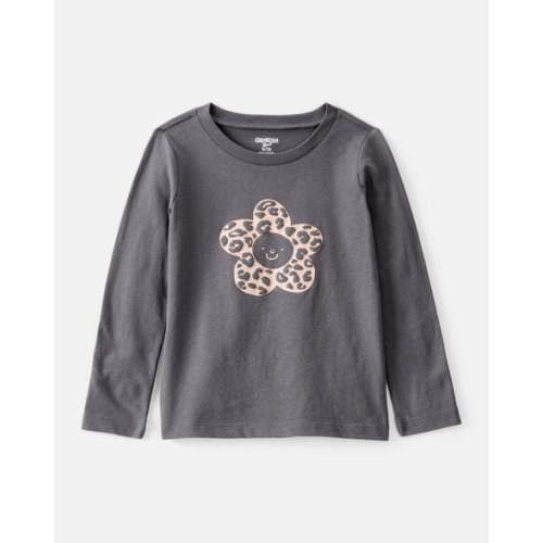 Toddler Girl Flower Long-Sleeve Graphic Tee - Grey - OshKosh B'gosh | Carter's