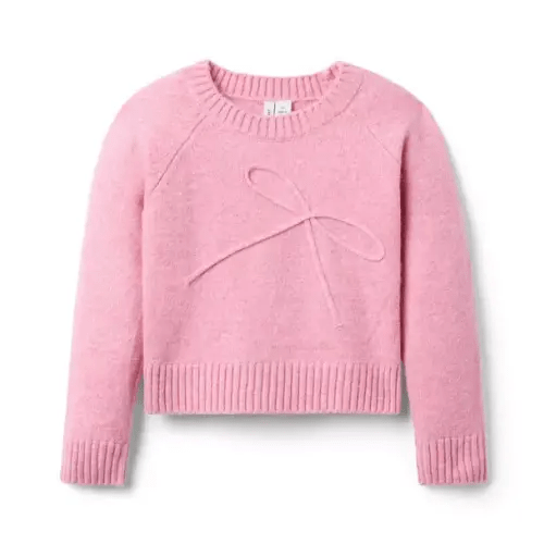 Girl Pink Diamond The Bow Sweater by Janie and Jack
