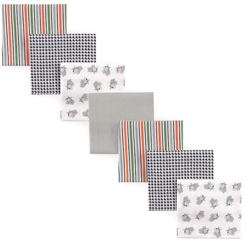 Luvable Friends Unisex Baby Cotton Flannel Receiving Blankets, Dog 7-Pack, One Size