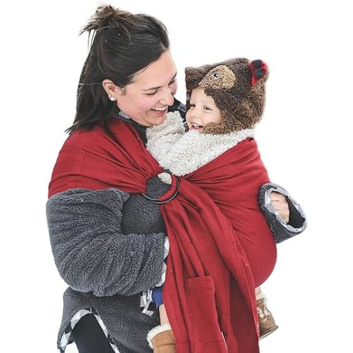 Nalakai Luxury Ring Sling Baby Carrier, Soft Linen Blend Baby Sling, Baby Wrap, Wear Your Little One Close to Your Heart, Comfort, Style