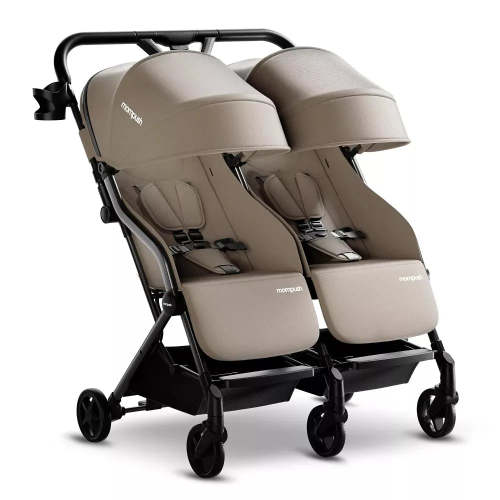 Mompush Lithe X2 Lightweight Double Stroller - Khaki