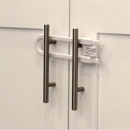 Jool Baby Sliding Safety Cabinet Locks, Child Safety Locks for Baby Proofing, White, 4 Pack