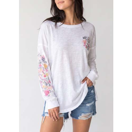 Oversized Cotton Doodle Long Sleeve Nursing T-Shirt – Giftifymama