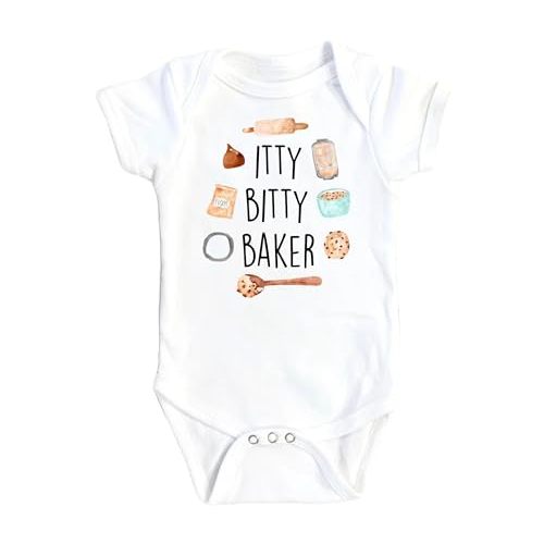 Itty Bitty Baker - Baby Boy Girl Clothes Infant Bodysuit Funny Cute Newborn
