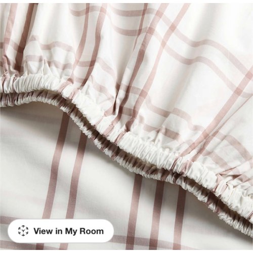 Stax Violet Rose 100% Organic Yarn Dyed Baby Crib Fitted Sheet