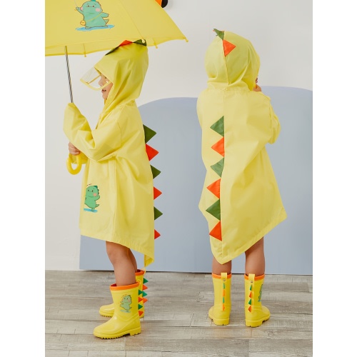 18-24mth Kids Dinosaur Raincoat with Hood - Full-Zip High Quality Raincoat, Lightweight All-Season Rain Jacket for Boys & Girls -8, Boys & Girls, Easy-Clean for Camping, School, Beach, Birthday Parties - Anti-Shrink & Fade-Resistant, Kids Outdoor Playwear