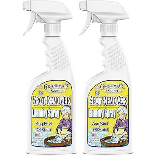 Grandma's Secret Spot Remover Laundry Spray - Chlorine, Bleach and Toxin-Free Fabric Stain Remover for Clothes - Removes Oil, Paint, Blood and Pet Stains - 16 Oz, 2 Pack