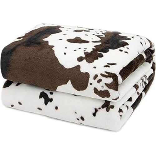 Cute Cow Print Blanket for Kids Cozy Soft Lightweight Cow Throw Blanket Warm Fleece Fuzzy Plush All Season Sofa Bed Travel Couch Cow Blankets Gifts for Baby Toddler Pet 40"x50"