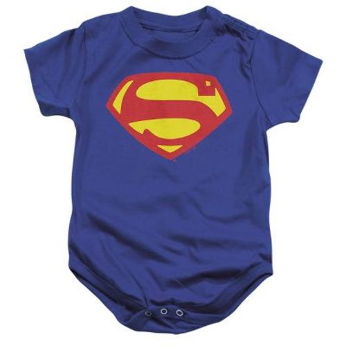 Baby Superman - Logo Superman Shield 1952 Wide Infant Bodysuit Royal 12 Months