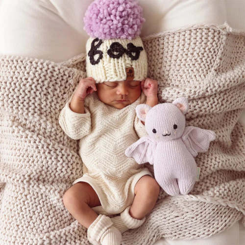 Baby Bat Lavender Hand Knit | cuddle+kind