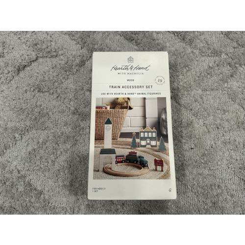 Hearth and Hand with Magnolia Christmas Train Station Playset New in Box