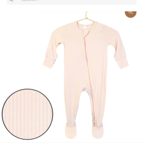 Rosie Ribbed Zipper Footies