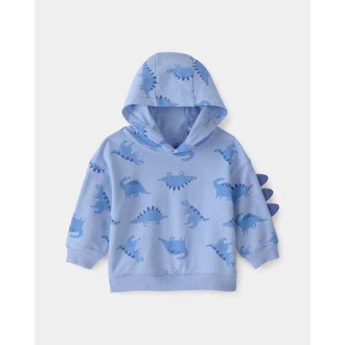 Baby Boy Dinosaur French Terry Hoodie - Blue | Carter's