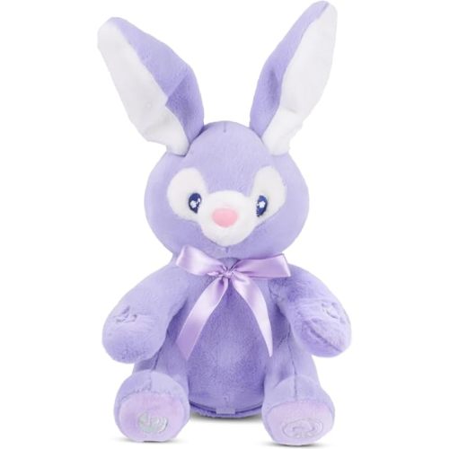 Dimple Bella Bunny Stuffed Animal - Animated Interactive Soft Bunny Plush Toy with Peek-a-Boo Feature and Singing Songs - Perfect Baby Stuffed Animal Gift for Ages 0 and Up, Purple
