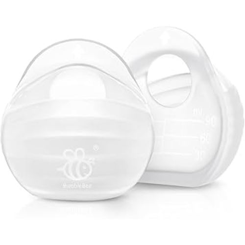 BumbleBee Milk Collector, Portable Silicone Breastmilk Catcher, Kick-Proof Wearable Brest Shields for Breastfeeding Mom, 3oz/2pcs