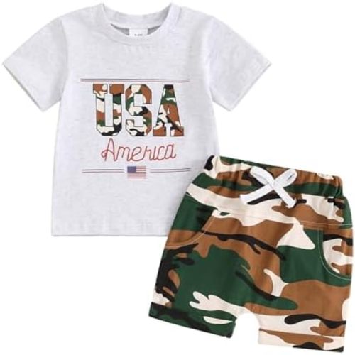 Toddler Baby Boy Girl Summer Clothes Checkerboard Print Short Sleeve T-Shirt Tee Tops Rolled Shorts Infant Outfits