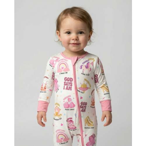 God Says I Am Girl Bamboo Convertible Zippy – Zumbamboo