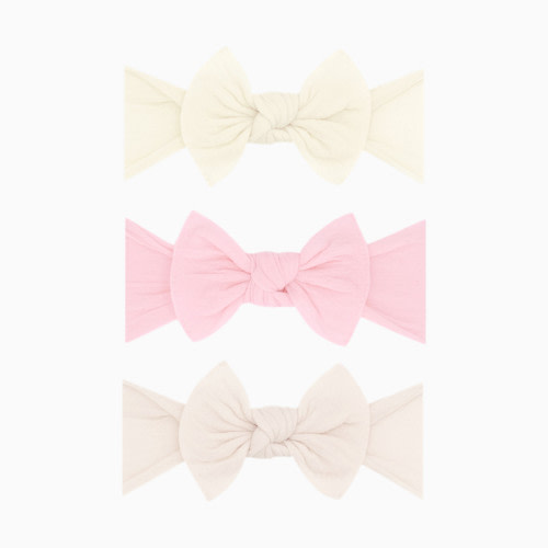 Baby Bling Itty Bitty Knot Set (3 Pack) - Ivory/Rose Quartz/Oatmeal, Os