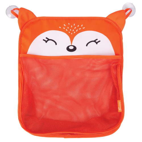 Dreambaby® Bath Toy Organizer Mesh Bag - Quick Dry Hanging Bath Toys Holder - with Suction Cups Holder - Orange