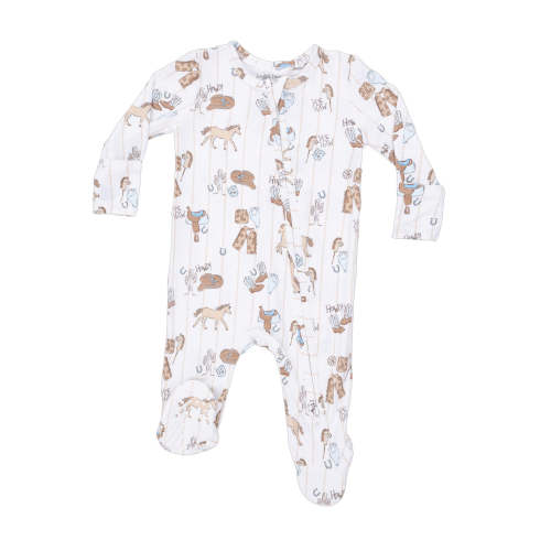 2-Way Zip Footie, Cowboy Nursery