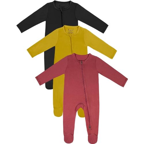Jimonda Baby Romper Boys Girls Bamboo Pajamas 2-Way Zipper Footed Unisex Zip-Up Sleepers Sleep and Play pjs