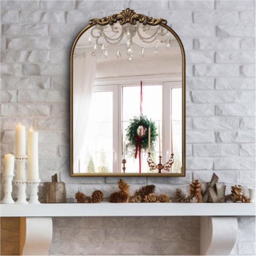 Fleur De Lis Living Vintage Gold Ornate Baroque Mirror & Reviews | Wayfair
