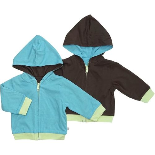 Babysoy Baby & Tot Unisex Reversible Zipper Hoodie Jacket
