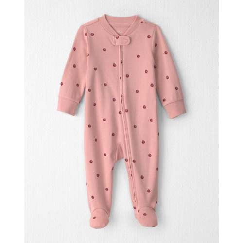 Baby Girl Organic Cotton Sleep & Play Pajamas in Apples - Little Planet | Carter's