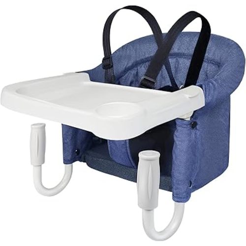 Hook On High Chair with Tray, Fast TableChair Clip on TableHigh Chair, HighChair That Attaches to Table Portable Baby Feeding Seat for Baby Toddler Washable for Travel Outside
