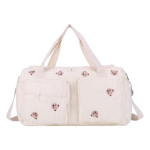 Baby Diaper Bag Tote, Mommy Bag, Travel Bag, Cute Diaper Bags Crossbody Baby Bags for Girl, Large Cute Duffle Bag Weekender Bag for Hospital and Weekender Travel (Bear)