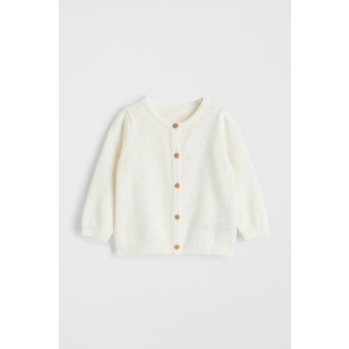 Cotton Pointelle Cardigan