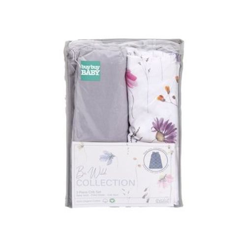 buybuy BABY by Evolur Be Wild 3-Piece Crib Set in Dusty Purple & Flower Print 1