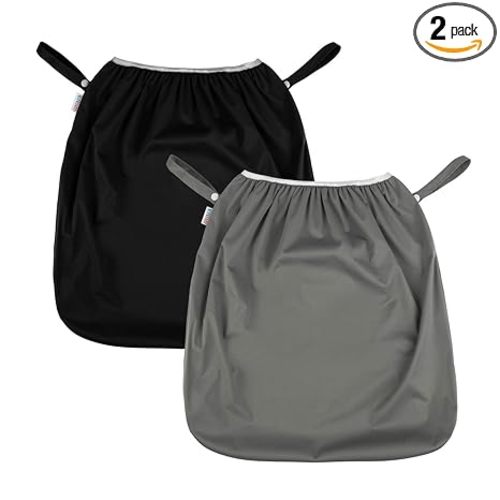ALVABABY Reusable Diaper Pail Liner for Cloth Diaper,Rubbish Bag,Laundry,Kitchen Garbage Cans (Black Grey, Small Size:5 Gallon) LLS-B2629