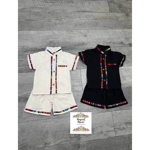 Mexican baby boy outfit Guayabera and short/kids Guayabera/Baby Guayabera/ cinco de mayo outfit boy/ fiesta uno baby boy/kids Mexican outfit