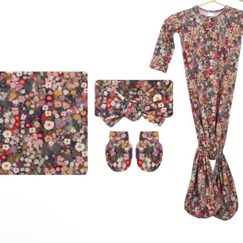 Gracie Newborn Headband Bundle (Gown)