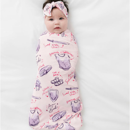 Armor of God Pink Swaddle Bamboo