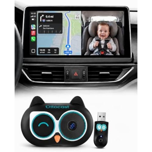 OTTOCAST Baby Car Camera 2026,Wireless CarPlay Adapter (No Android Support)