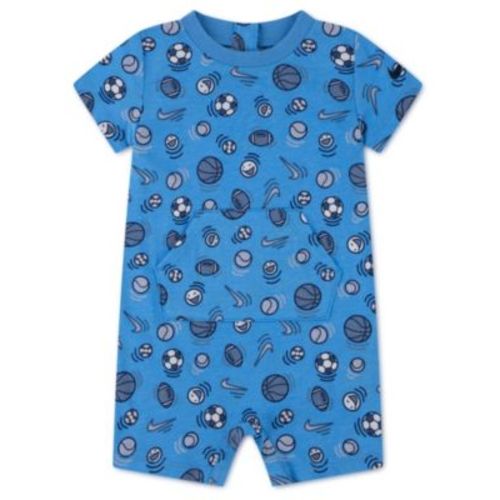 Baby Boys' Sport Ball Crewneck Printed Romper