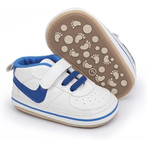 Clowora Unsex Baby Shoes Boys Girls Infant Sneakers Non-Slip Soft Rubber Sole Toddler Crib First Walker Lightweight Shoes