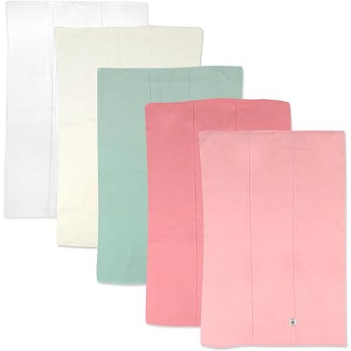 Tri-fold Knit Burp Cloths Soft Absorbent 100% Organic Cotton for Baby Boys, Girls