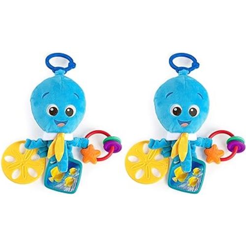 Baby Einstein Octoplush Musical Huggable Stuffed Animal Plush Toy, Learn Colors in 3 Languages, Blue, 11" Age 3 Month and up,