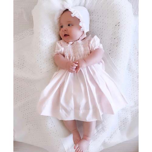 Pink Smocked Dress Set