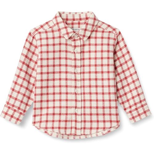 Amazon Essentials x Sofia Grainge Toddler and Baby Boys' Button Down Plaid Flannel Shirt
